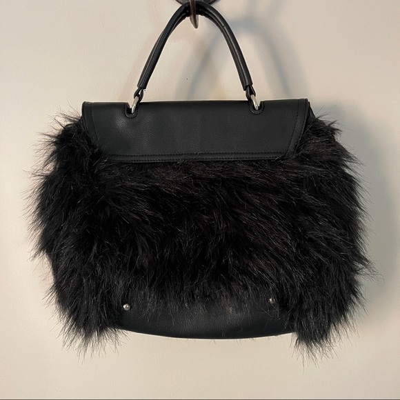 Fiorelli Handbag Black Faux Fur Satchel - Picture 2 of 11